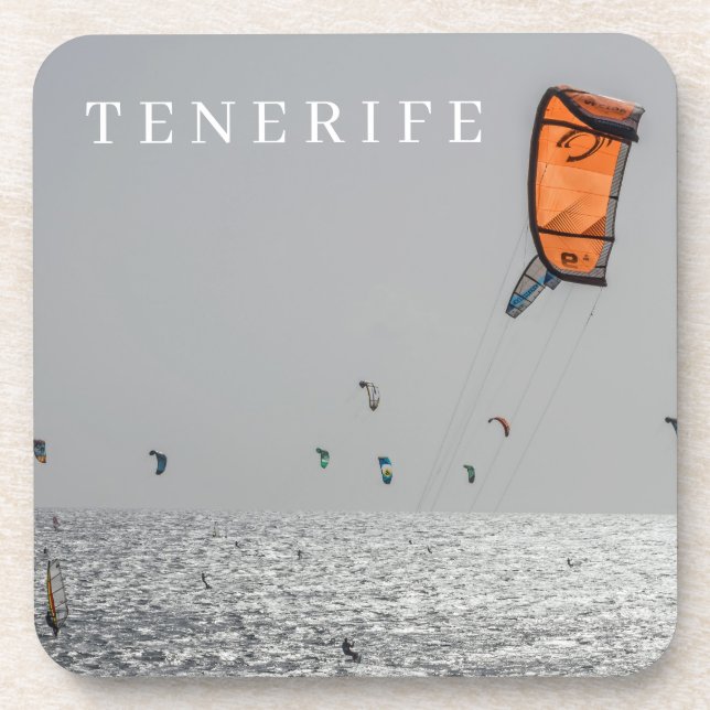Porta-copo Tenerife kite surfers visualizam portas copos (Frente)