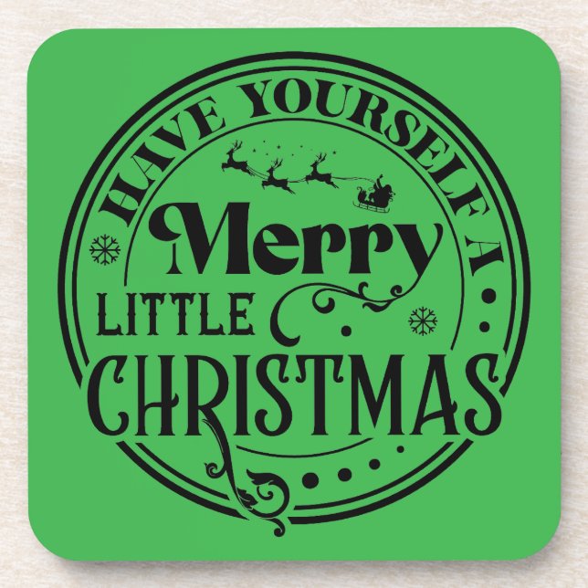 Porta-copo Tenha um Natal Feliz (Frente)