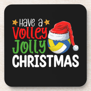 Porta-copo Tenha umas Festivas Férias de Voleibol no Natal