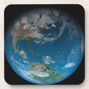 Porta-copo Terra De cheio Com A América Do Norte E Do Sul.