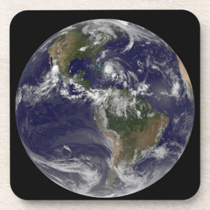 Porta-copo Terra De cheio Com O Furacão Irene Sobre As Bahama