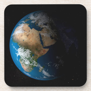 Porta-copo Terra De cheio Mostrando Nuvens Simuladas Sobre A