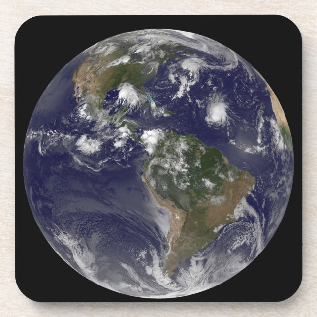 Porta-copo Terra De cheio Mostrando Tempestades Tropicais No  (Frente)