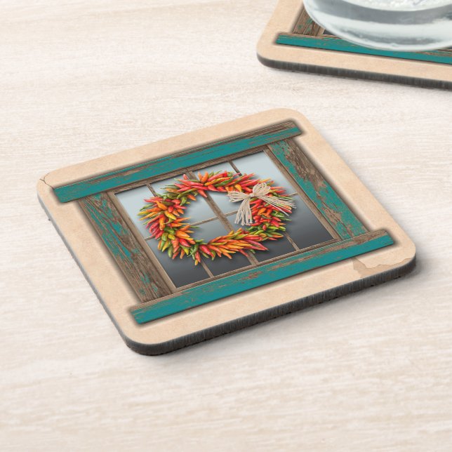 Porta-copo Terra do Sudoeste do Chile na Janela da Madeira Az (Left Side)