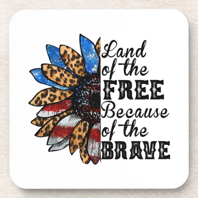 Porta-copo Terra dos Libertos de Girassol Por Causa do Brave (Frente)