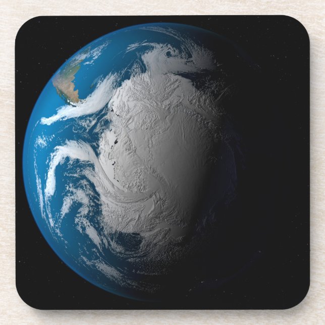 Porta-copo Terra Inteira Mostrando Nuvens Simuladas Sobre A A (Frente)
