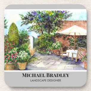 Porta-copo Terrace, Manor House York Watercolor Garden