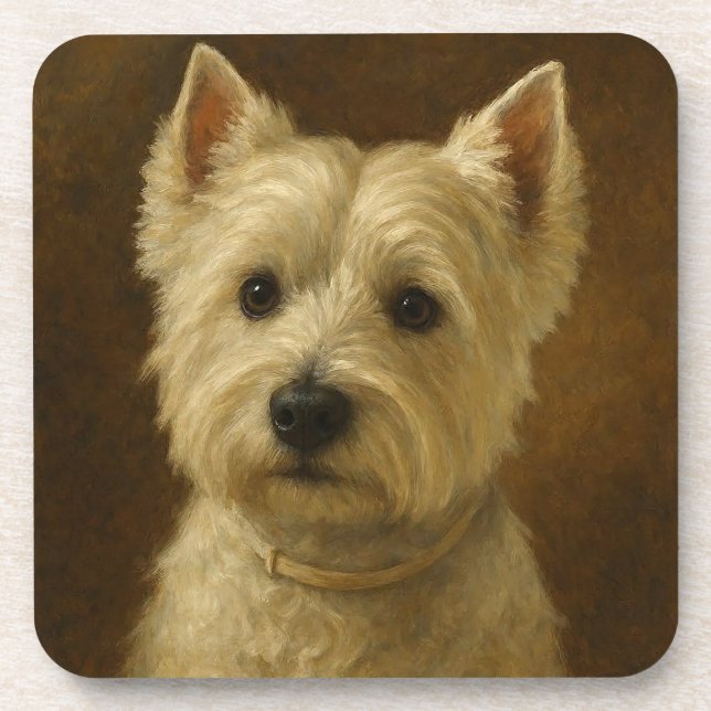 Porta-copo Terrier Branco do West Highland (Frente)