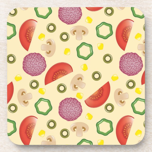 Porta-copo Teste padrão 2 da pizza (Frente)