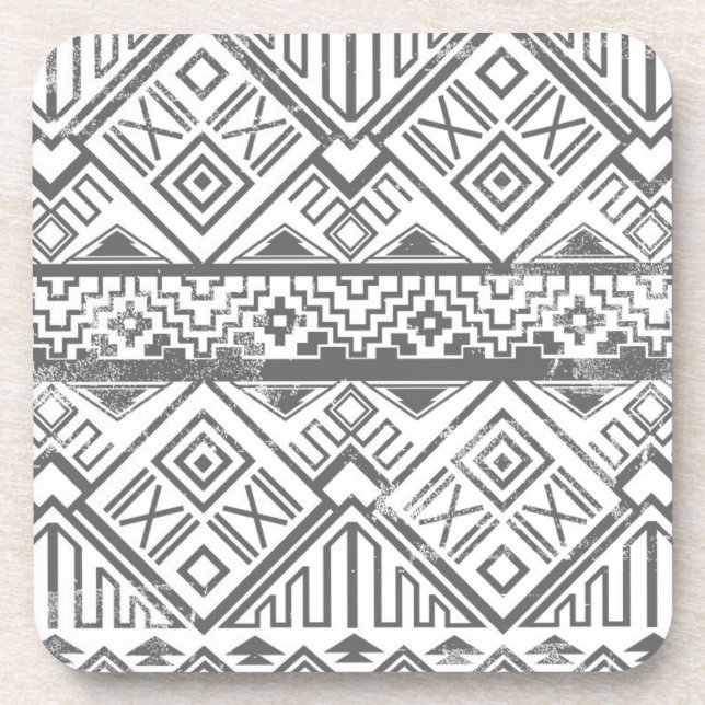 Porta-copo Teste padrão asteca geométrico abstrato 2 (Frente)