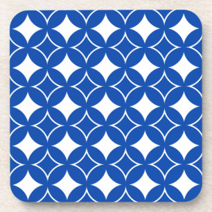 Porta-copo Teste padrão azul e branco do shippo