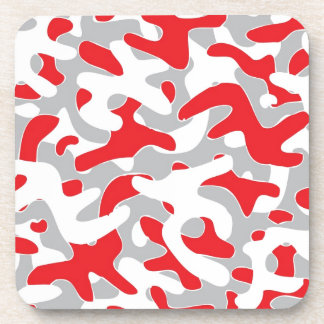 Porta-copo teste padrão cinzento vermelho da camuflagem