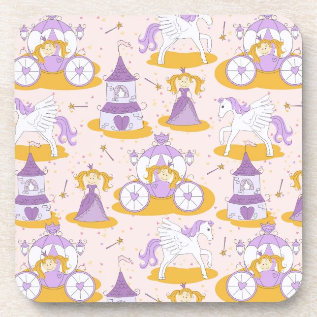 Porta-copo teste padrão com uma princesa (Frente)