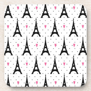 Porta-copo Teste padrão das bolinhas & dos corações da tor