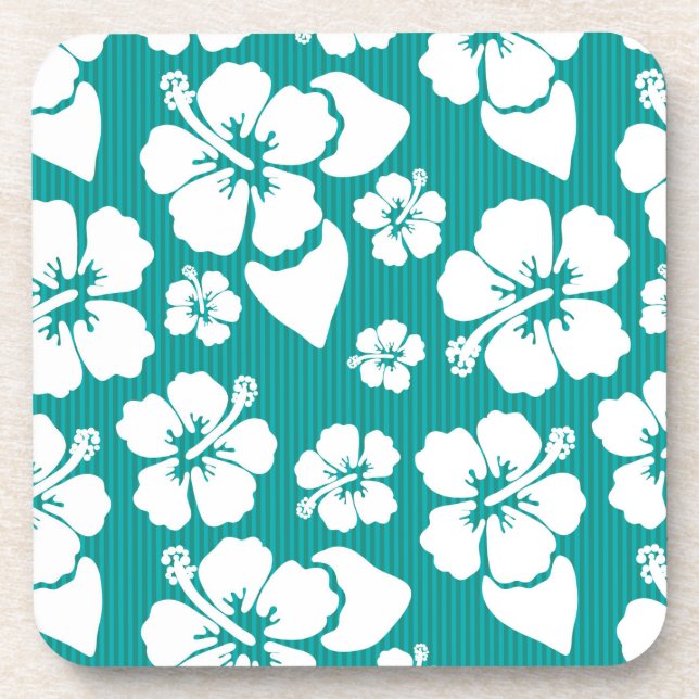 Porta-copo Teste padrão de flor havaiano do hibiscus (Frente)