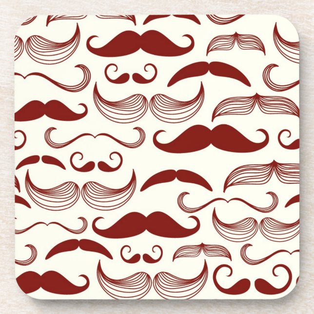 Porta-copo Teste padrão do bigode, estilo retro 3 (Frente)
