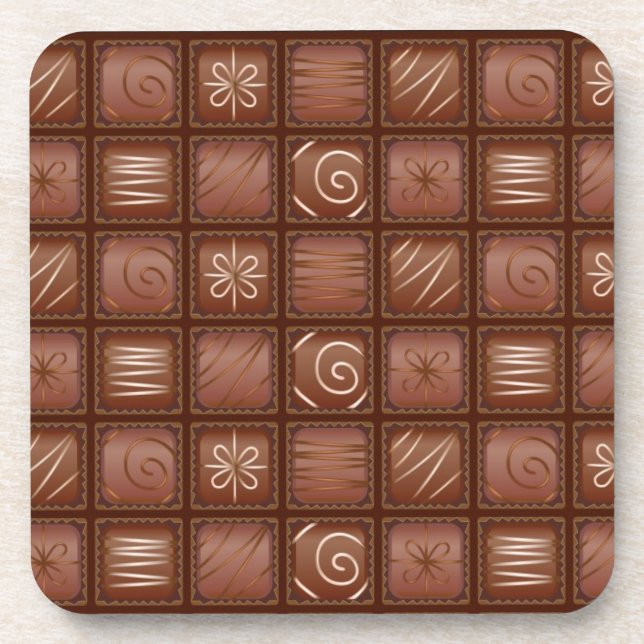 Porta-copo Teste padrão do chocolate (Frente)