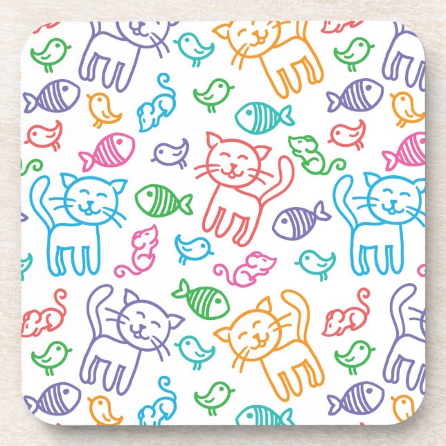Porta-copo teste padrão do gato (Frente)