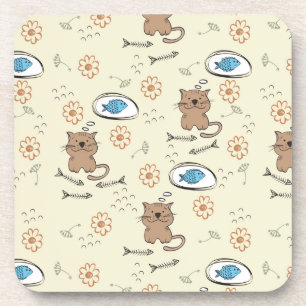 Porta-copo teste padrão do gato e dos peixes