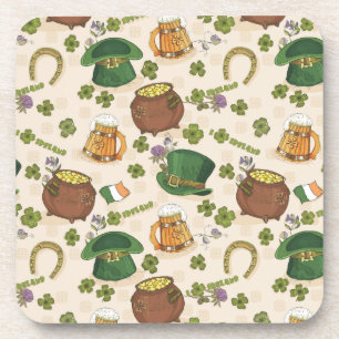 Porta-copo Teste padrão do ícone de Ireland do vintage