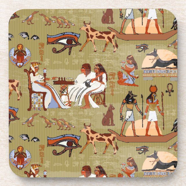 Porta-copo Teste padrão dos símbolos de Egipto | (Frente)