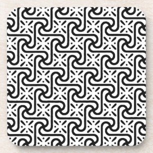 Porta-copo Teste padrão egípcio do azulejo, preto e branco