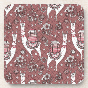 Porta-copo Teste padrão engraçado dos lamas