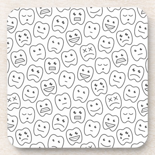 Porta-copo Teste padrão feliz dos dentes (Frente)