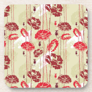 Porta-copo Teste padrão floral 2 da elegância abstrata