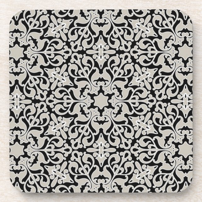 Porta-copo Teste padrão floral árabe (Frente)