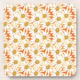 Porta-copo Teste padrão floral bonito das margaridas brancas