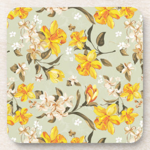Porta-copo Teste padrão floral brilhante bonito à moda
