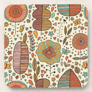 Porta-copo Teste padrão floral do verão feito das folhas