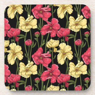 Porta-copo Teste padrão floral elegante 2