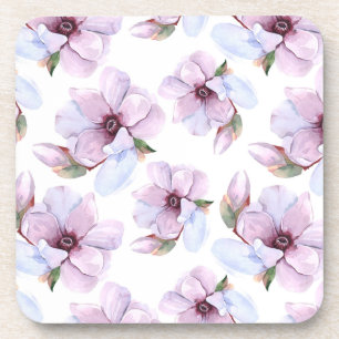Porta-copo Teste padrão floral romântico