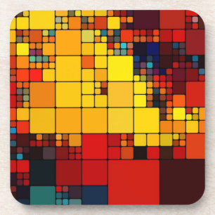 Porta-copo Teste padrão geométrico do arco-íris vibrante