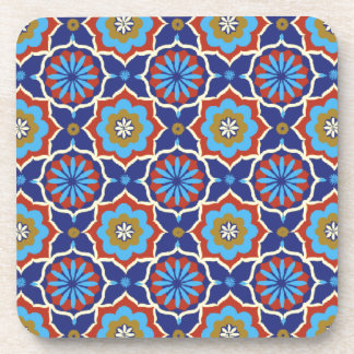 Porta-copo Teste padrão oriental do amarelo do vermelho azul