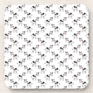 Porta-copo Teste padrão preto e branco da vaca