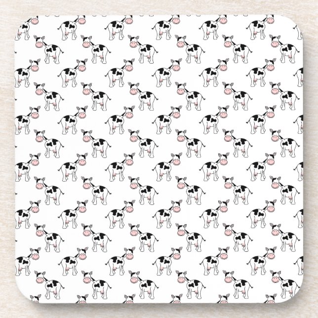 Porta-copo Teste padrão preto e branco da vaca (Frente)