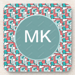 Porta-copo Teste padrão retro do tijolo