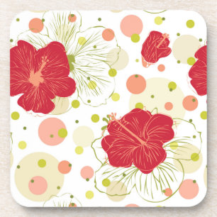 Porta-copo Teste padrão tirado mão do hibiscus