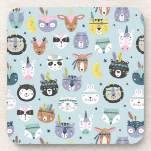 Porta-copo Teste padrão tribal bonito da cara