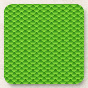 Porta-copo Teste padrão verde pequeno da escala de peixes