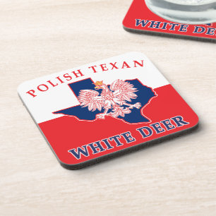 Porta-copo Texano polonês de veado branco
