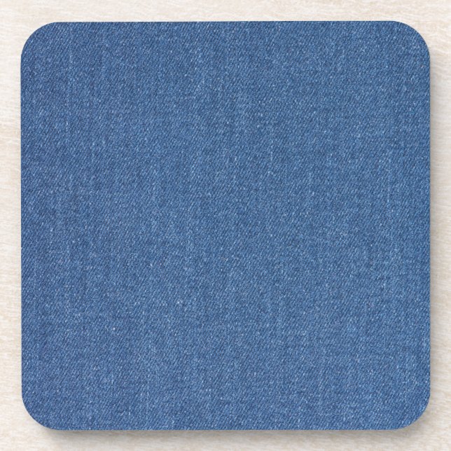 Porta-copo Têxtil original, azul, moda, jean denim (Frente)