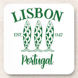 Porta-copo Texto de Lisboa Verde