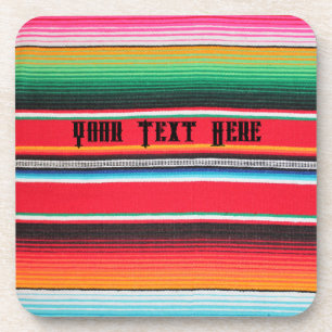 Porta-copo Texto personalizado do cobertor poncho mexicano