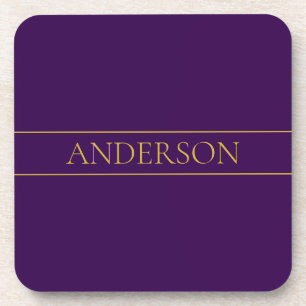 Porta-copo Texto Personalizável Elegante Simples   Branco Dou