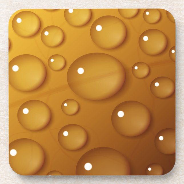 Porta-copo Textura de queda de água laranja (Frente)