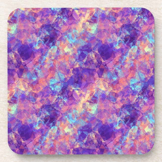 Porta-copo Textura violeta amassada (Frente)